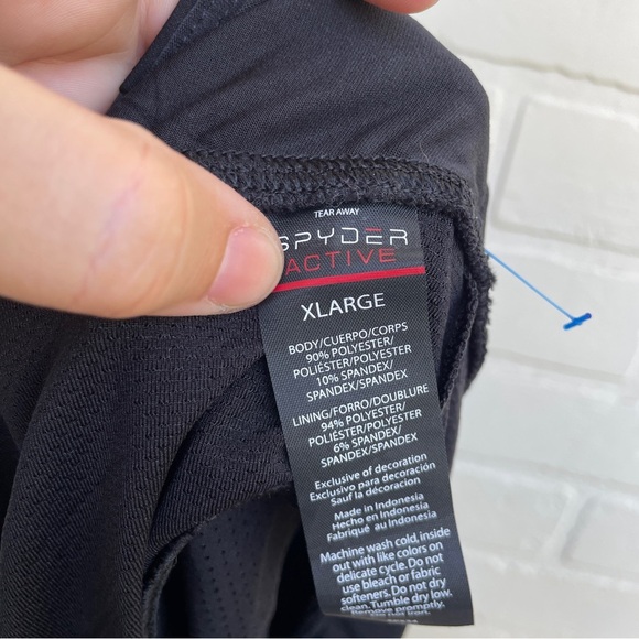 NWT Spyder Women's Black Layered Athletic shorts - Picture 8 of 8